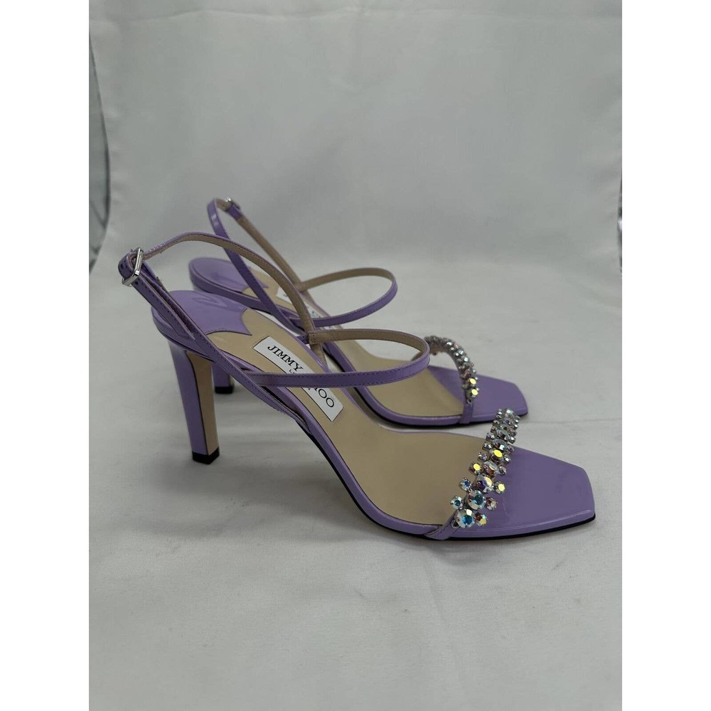 Jimmy Choo Lavender Crystal Strap Sandals - Picture 3 of 7